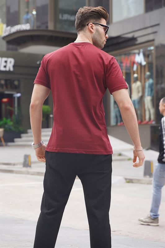 MDX Burgundy Regular Fit Basic Men's T-Shirt 6131 - Lakewood