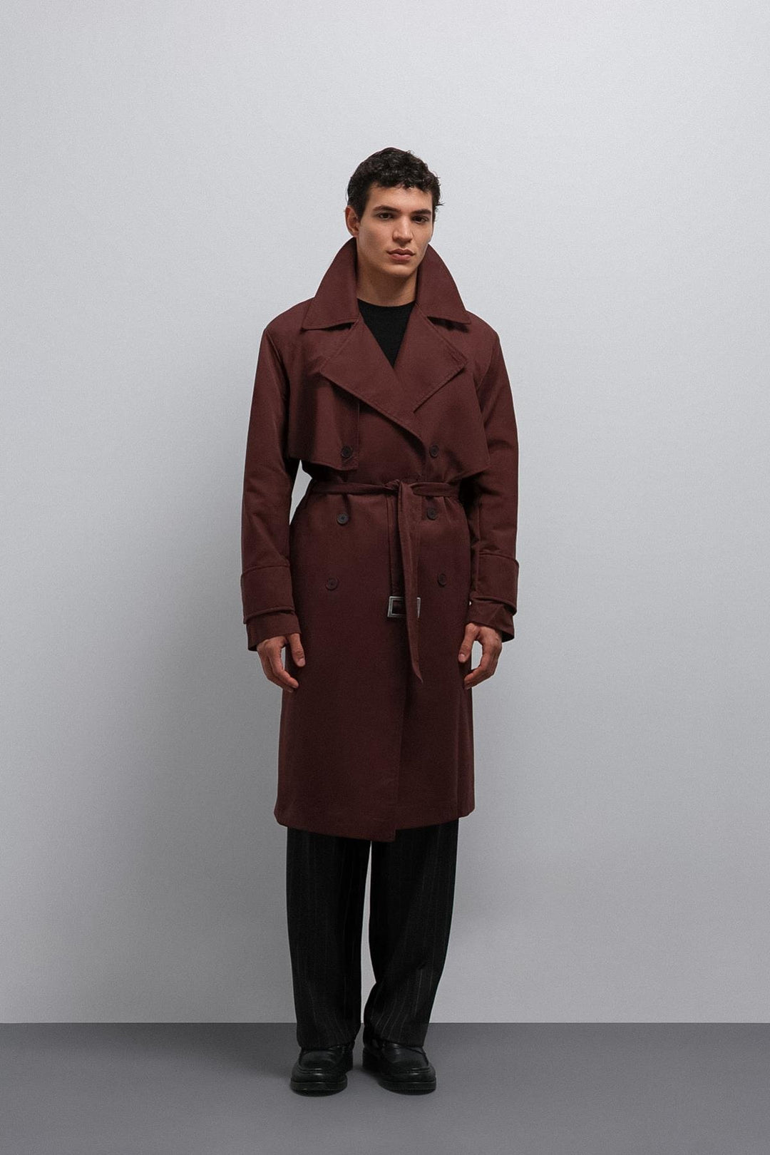 ANT Antioch Bordeaux Relax Fit Men's Trench Coat - Santa Lucía del Camino