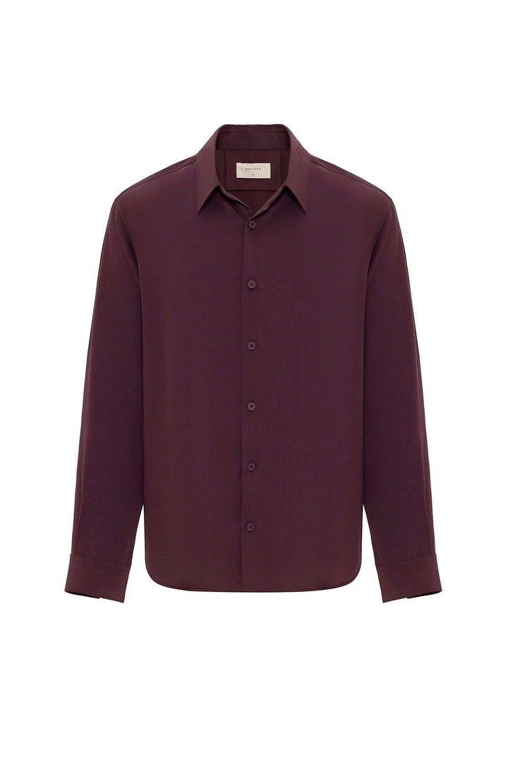 ANT Antioch Bordeaux Relax Fit Lyocell Fabric Men's Shirt - Romford