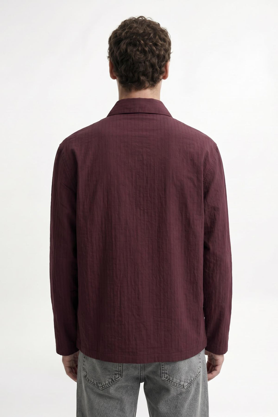 ANT Antioch Bordo Relaxed Fit Çizgili Erkek Gömlek - Graham
