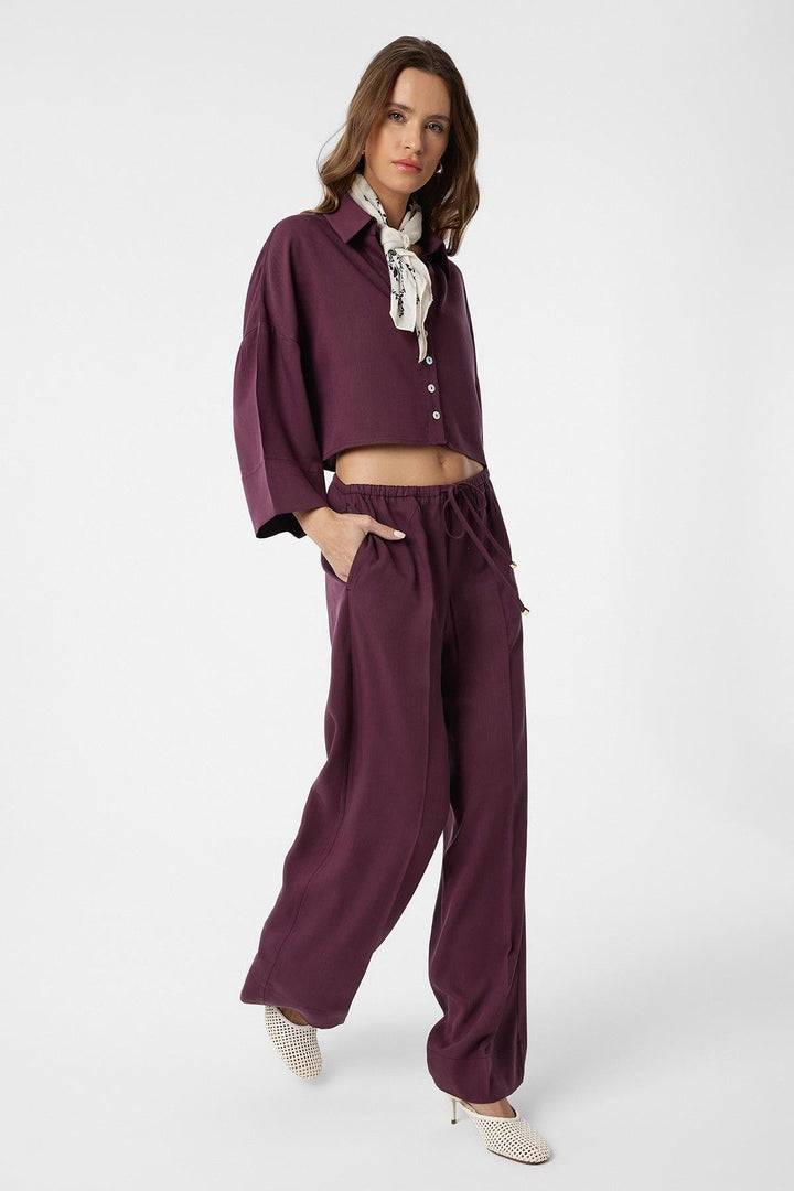 ANT Antioch Bordeaux Relaxed Women's Pants - Meaux