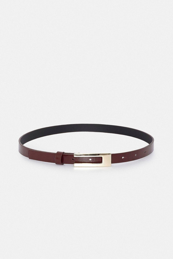 ANT Antioch Burgundy Faux Leather Women's Belt - Hellendoorn
