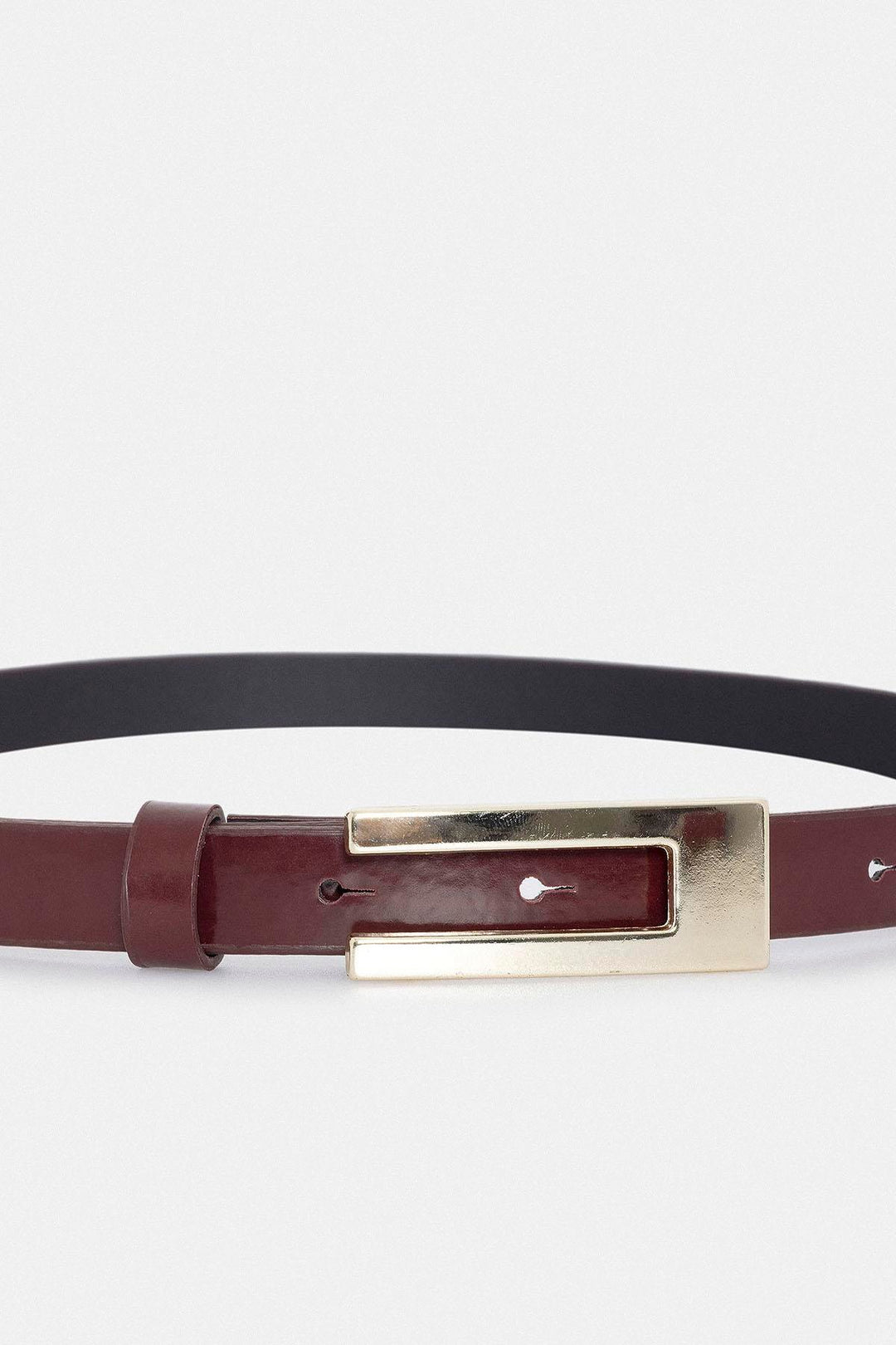 ANT Antioch Burgundy Faux Leather Women's Belt - Hellendoorn