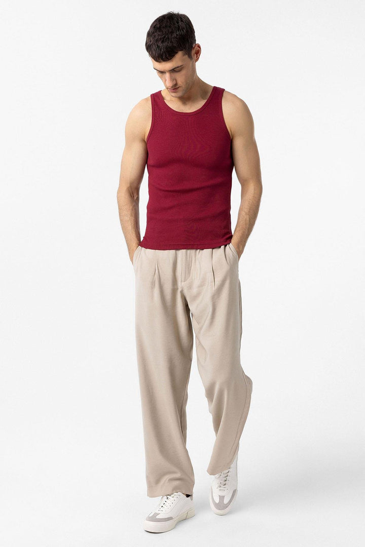 ANT Antioch Burgundy Slim Fit Men's Tank Top - Mount Prospect