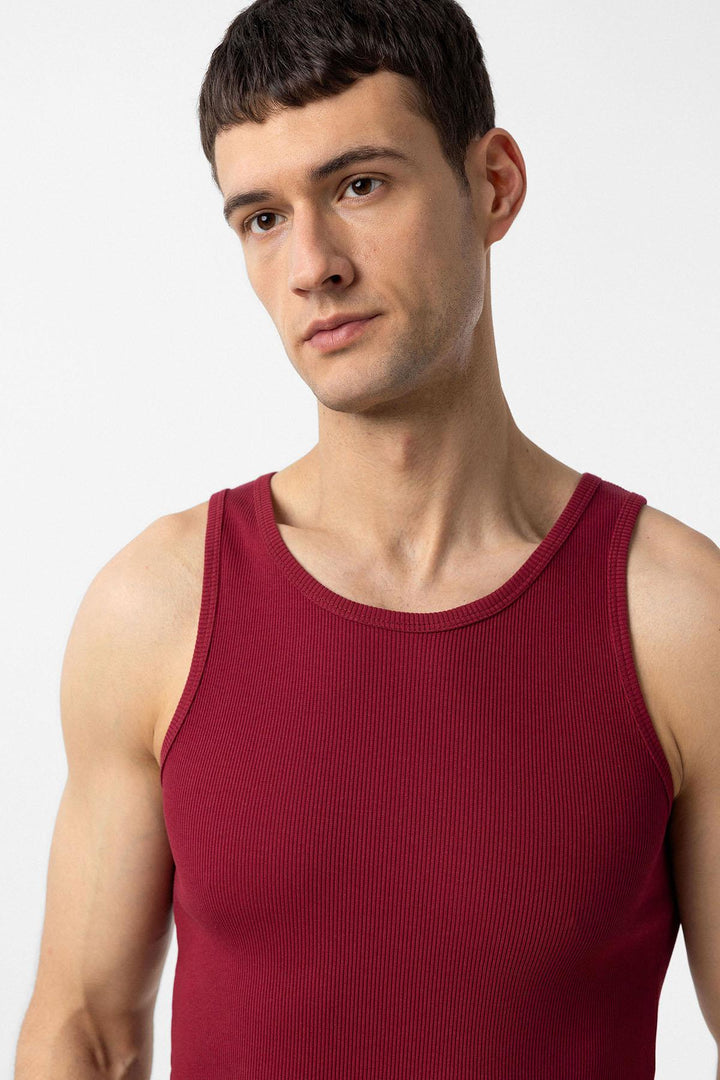 ANT Antioch Burgundy Slim Fit Men's Tank Top - Mount Prospect