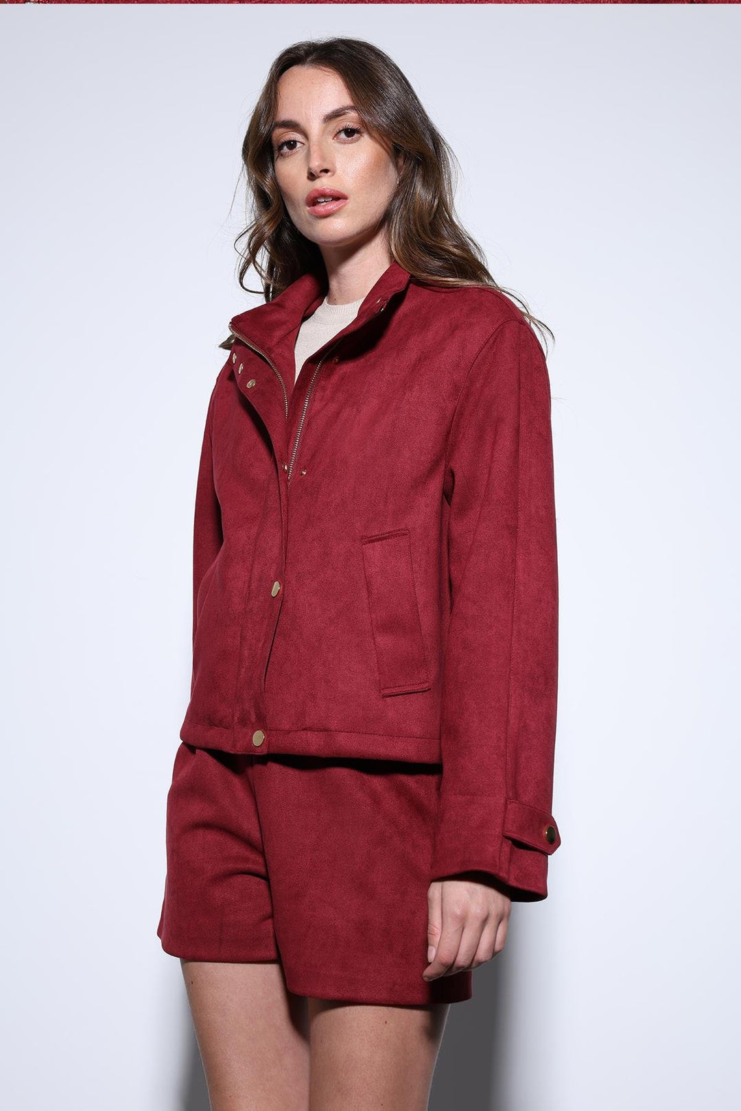 ANT Antioch Burgundy Suede Bomber Jacket - Derry