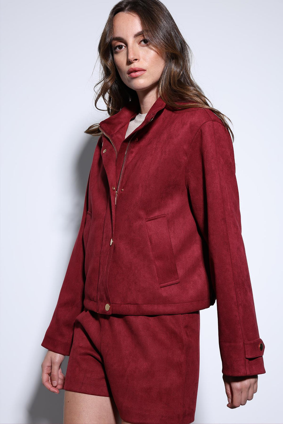 ANT Antioch Burgundy Suede Bomber Jacket - Derry
