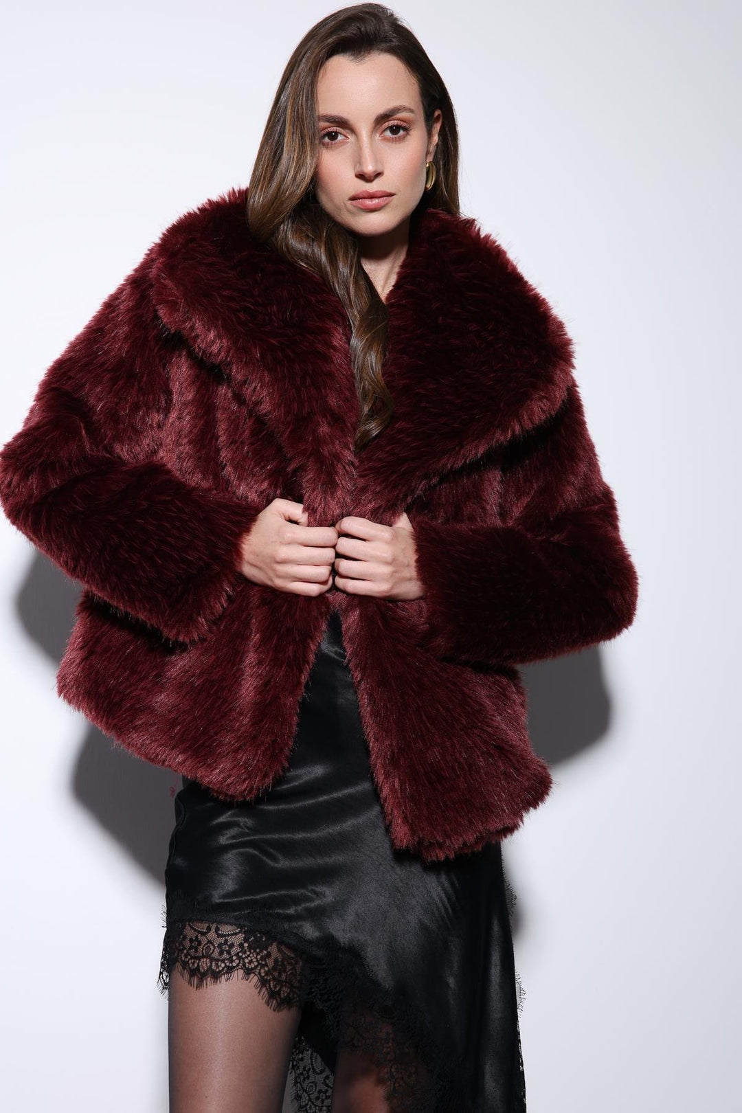 ANT Antioch Bordeaux Faux Fur Women's Jacket - Leesburg