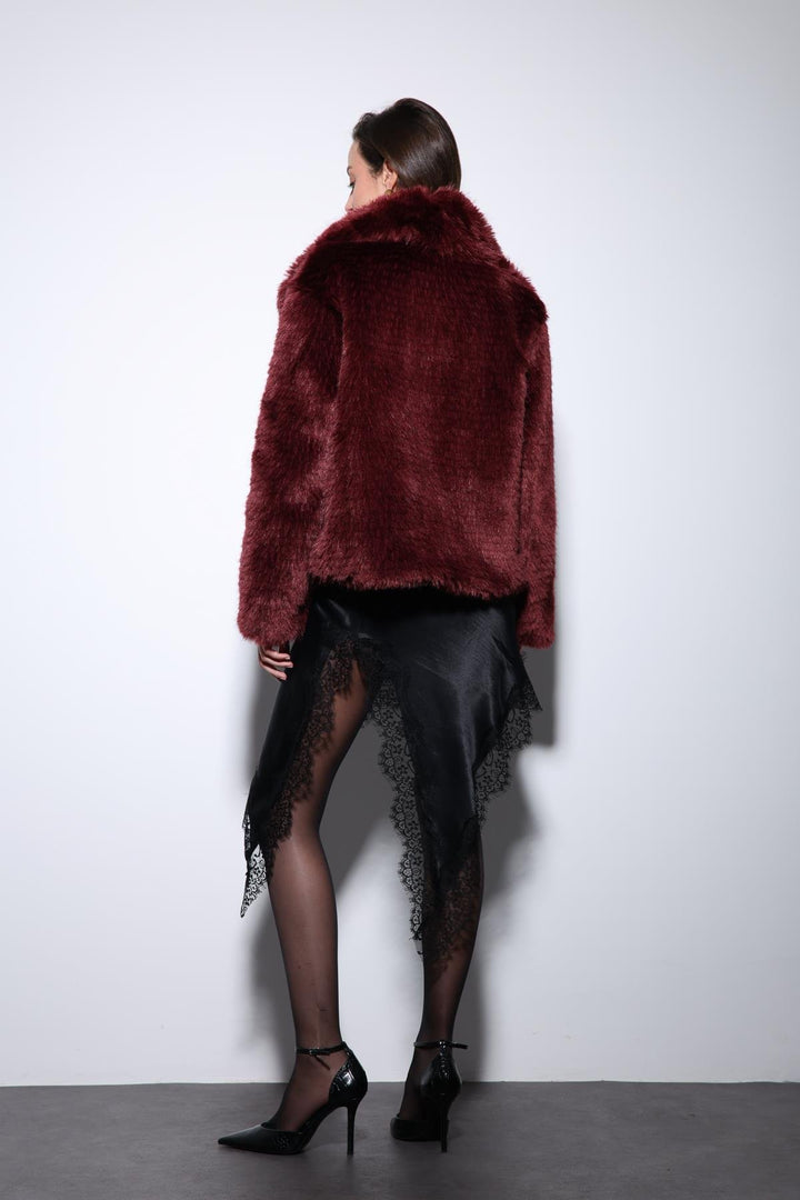ANT Antioch Bordeaux Faux Fur Women's Jacket - Leesburg