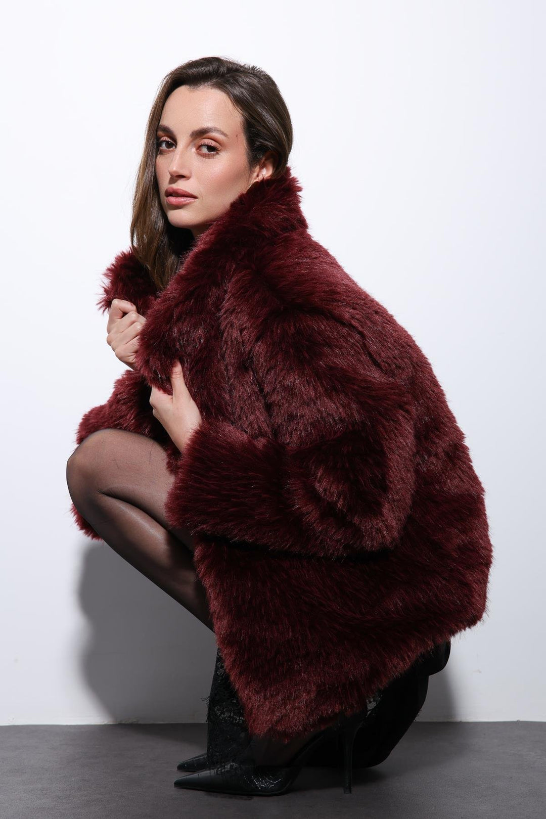 ANT Antioch Bordeaux Faux Fur Women's Jacket - Leesburg