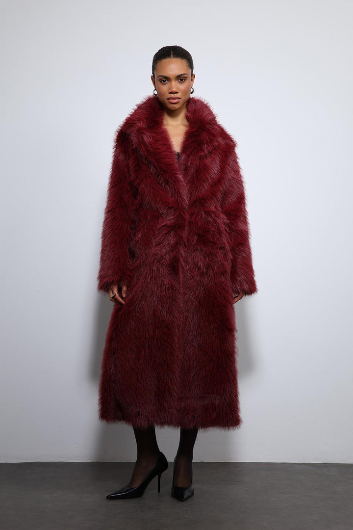 ANT Antioch Bordo Suni Kürklü Uzun Kaban - Leipzig