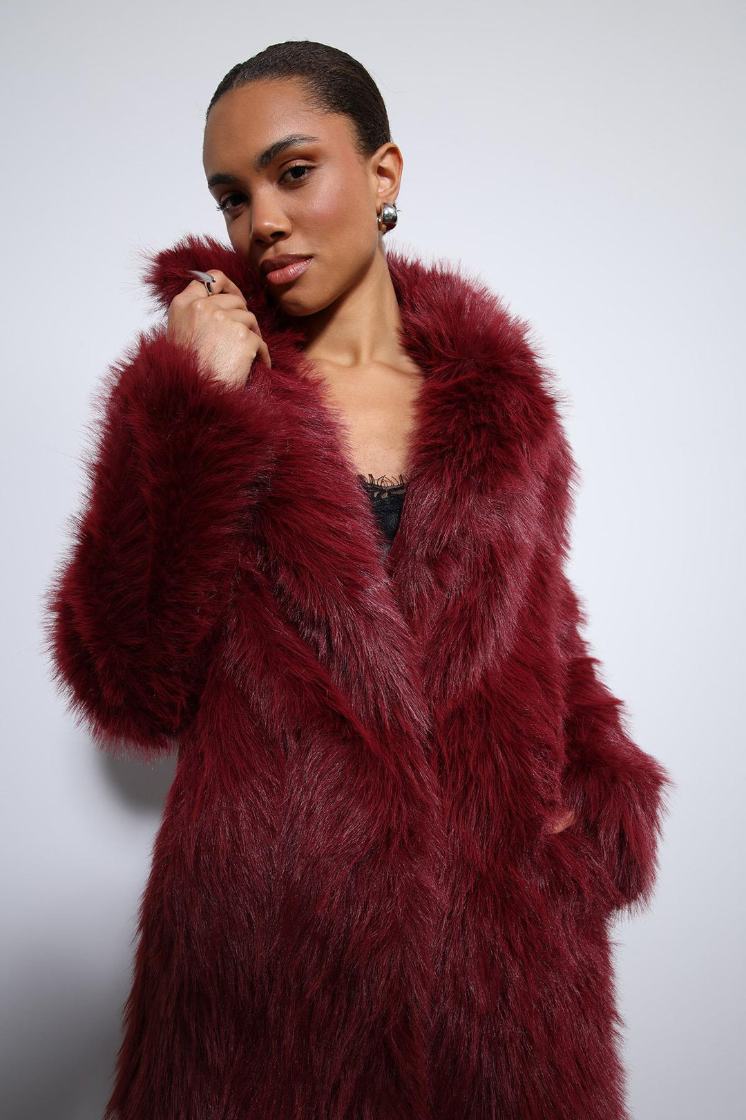 ANT Antioch Bordo Suni Kürklü Uzun Kaban - Leipzig