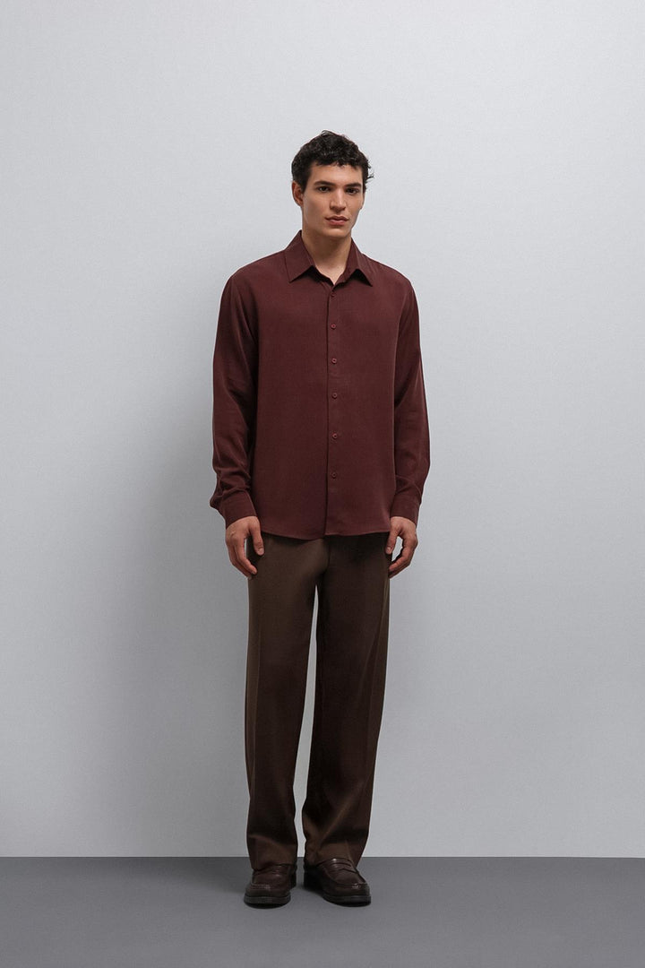 ANT Antioch Bordeaux Technical Regular Fit Men's Shirt - Charleston
