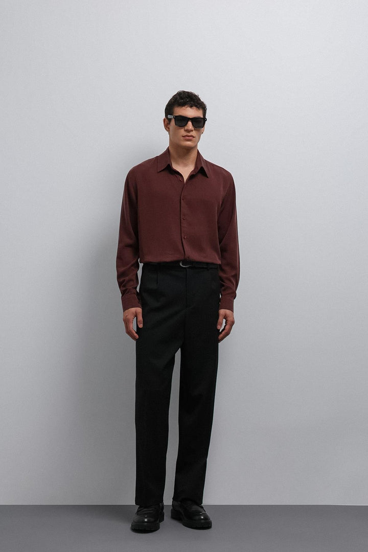 ANT Antioch Bordeaux Technical Regular Fit Men's Shirt - Gera