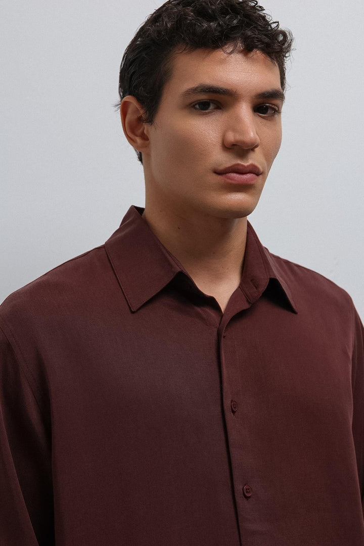 ANT Antioch Bordeaux Technical Regular Fit Men's Shirt - Charleston