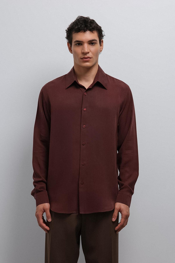 ANT Antioch Bordeaux Technical Regular Fit Men's Shirt - Charleston