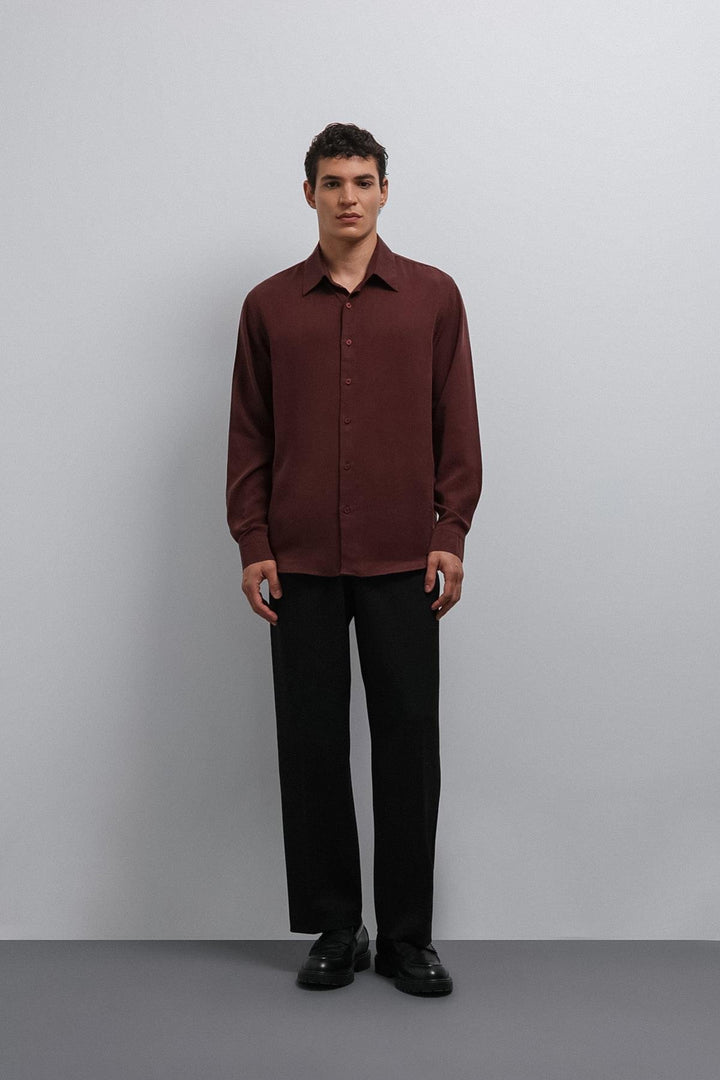 ANT Antioch Bordeaux Technical Regular Fit Men's Shirt - Gera