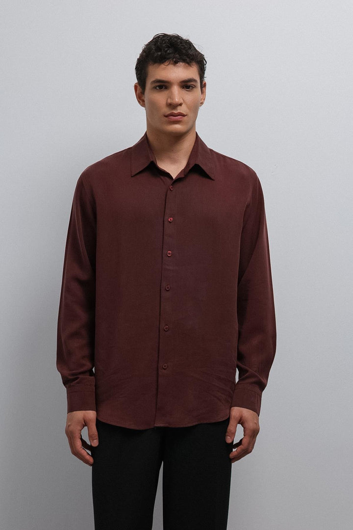 ANT Antioch Bordeaux Technical Regular Fit Men's Shirt - Gera