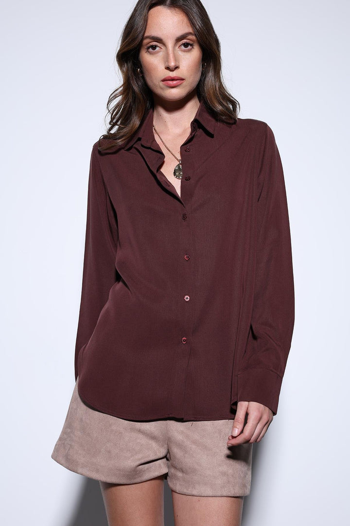 ANT Antioch Bordeaux Tencel Women's Shirt - Apopka
