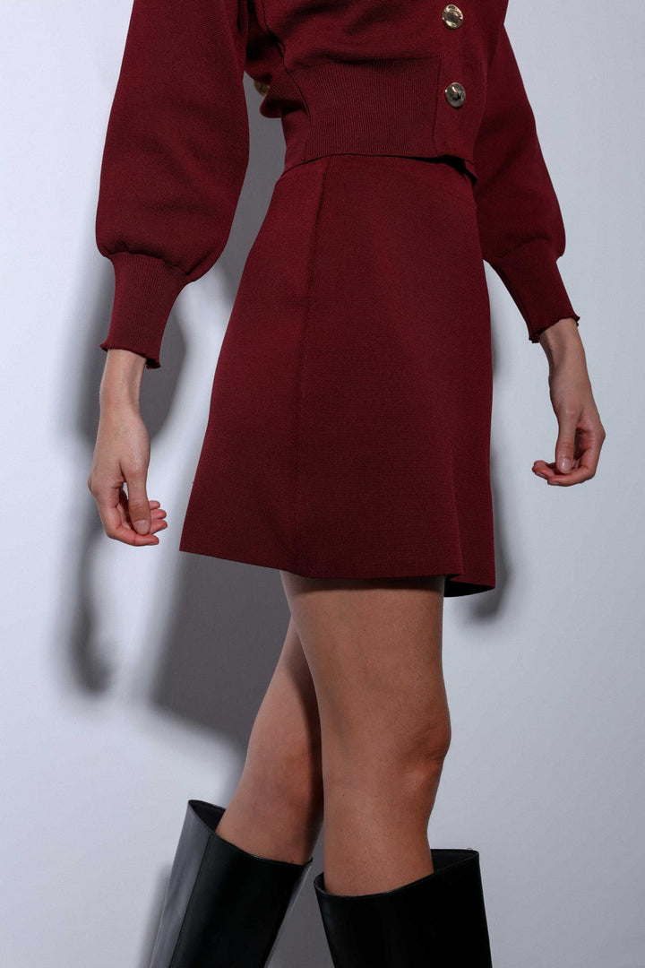 ANT Antioch Bordo Triko Kadın Mini Etek - Metairie