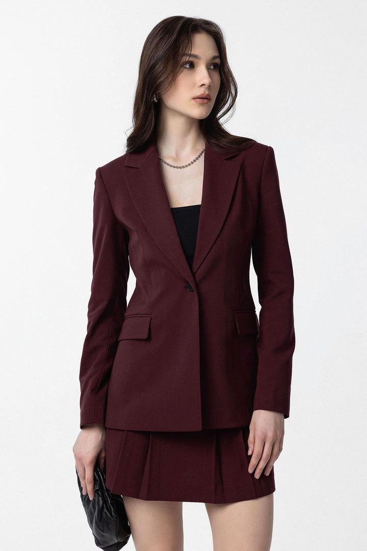 ANT Antioch Bordeaux Woman Blazer Jacket - Acayucan
