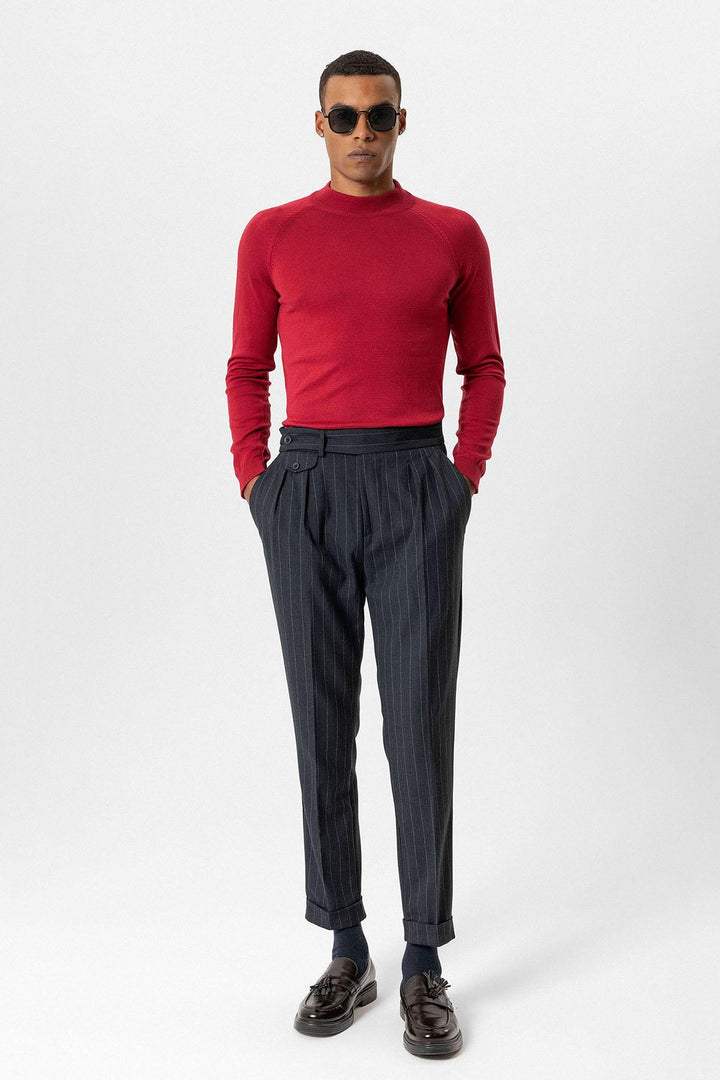 ANT Antioch Burgundy Half-Zip Men's Sweater - Hoboken