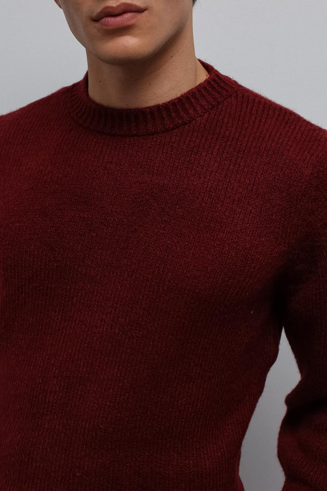 ANT Antioch Burgundy Soft Textured Men's Sweater - Moita