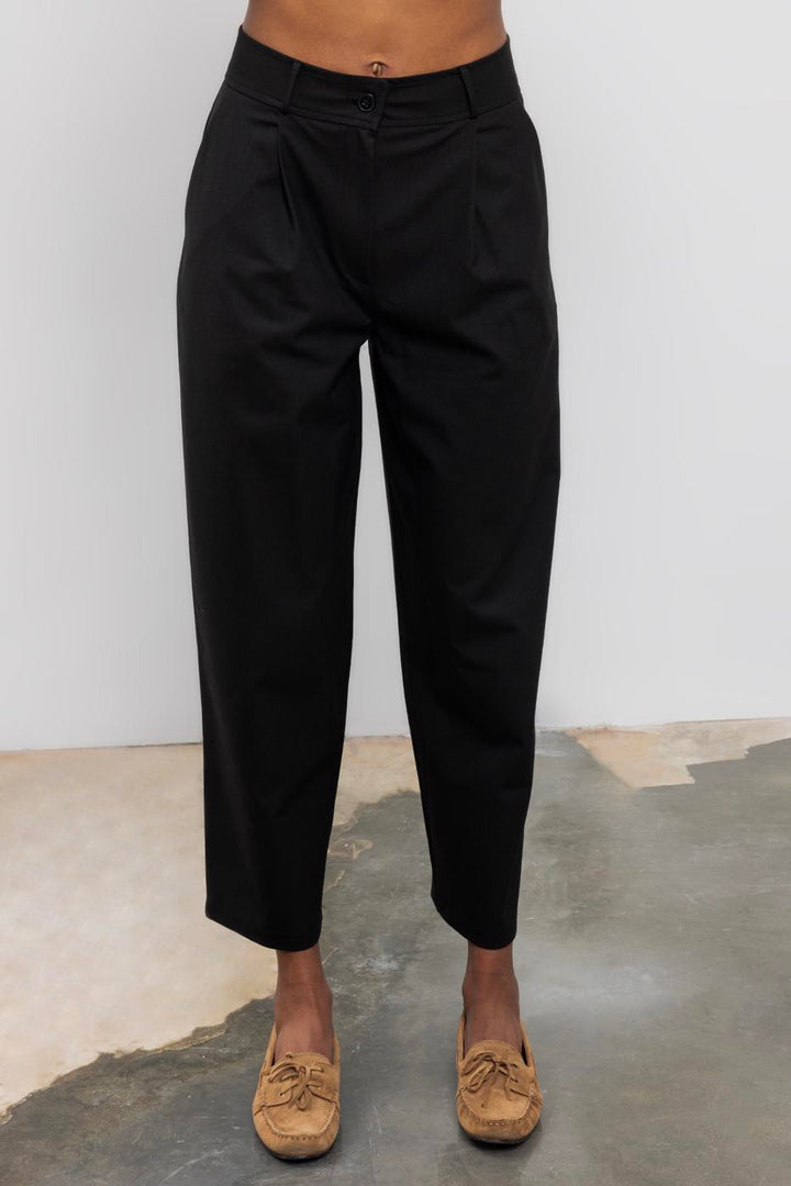 BSL Women Pipe Leg Fabric Trousers - Hagerstown