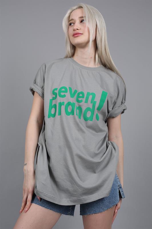 MDX Printed Oversize T-shirt in Gray MG1489 - The Acreage