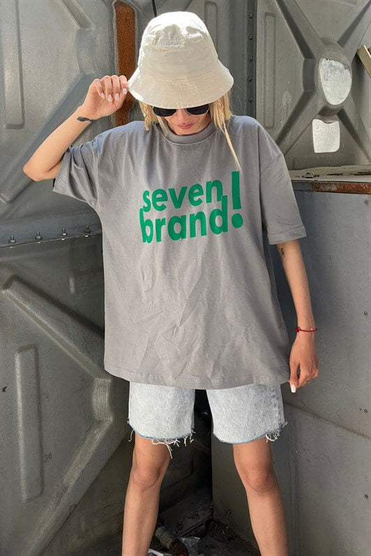 MDX Printed Oversize T-shirt in Gray MG1489 - The Acreage