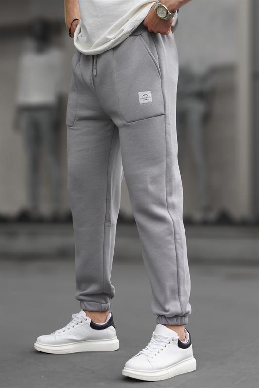 MDX Men's Basic Sweatpants with Painted Gray Pocket Detail 6522 - San Gabriel