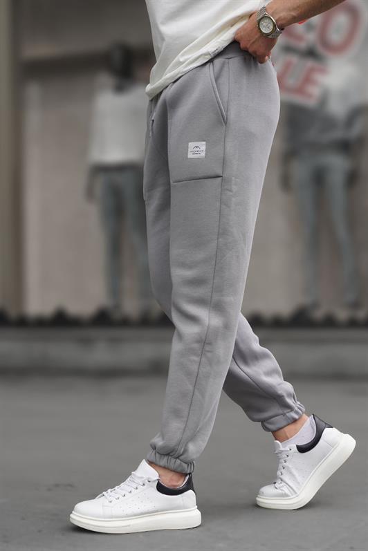 MDX Men's Basic Sweatpants with Painted Gray Pocket Detail 6522 - San Gabriel