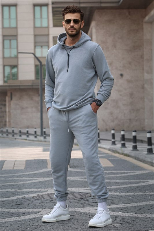 MDX Hooded Basic Sweat Suit in Gray 5908 - Zeist