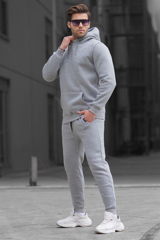 MDX Hooded Basic Sweat Suit in Gray 5905 - Sartrouville