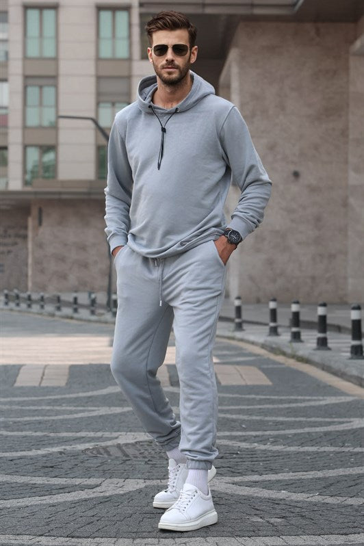 MDX Hooded Basic Sweat Suit in Gray 5908 - Zeist