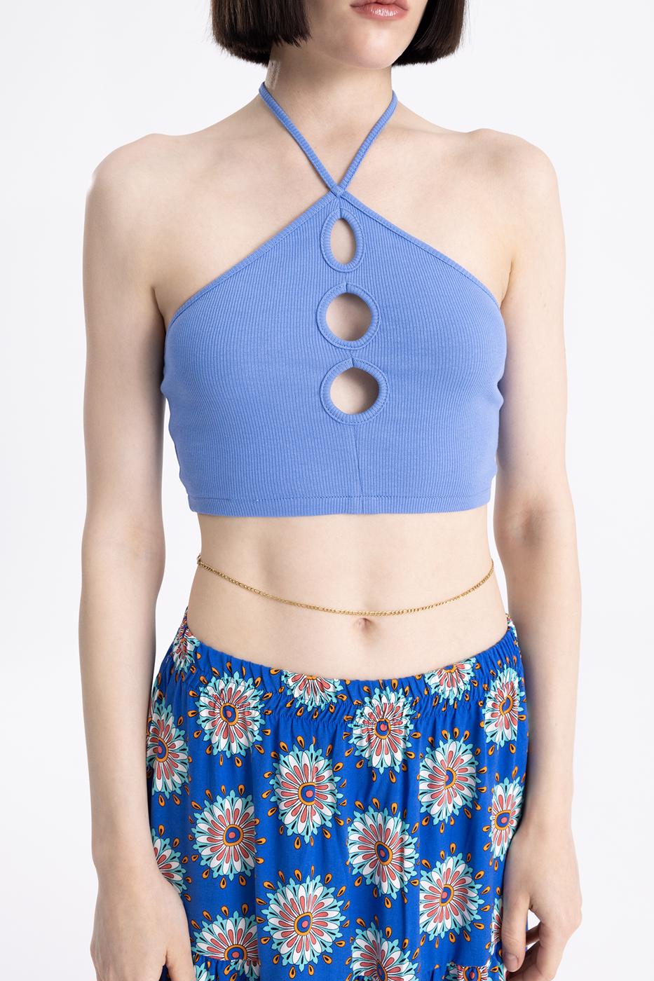 BSL Women Neck Tie Crop Top - Kilmarnock
