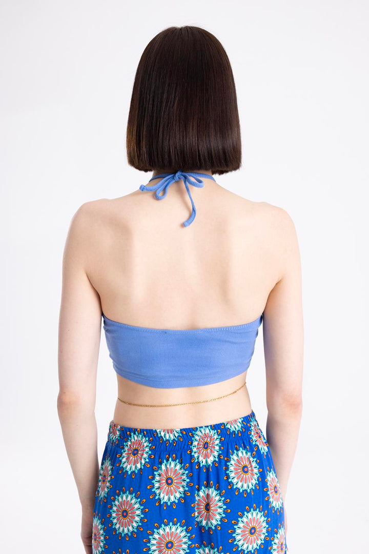 BSL Women Neck Tie Crop Top - Kilmarnock