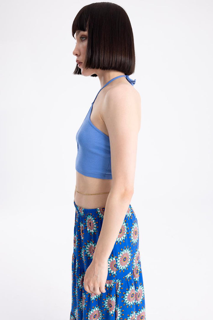 BSL Women Neck Tie Crop Top - Kilmarnock