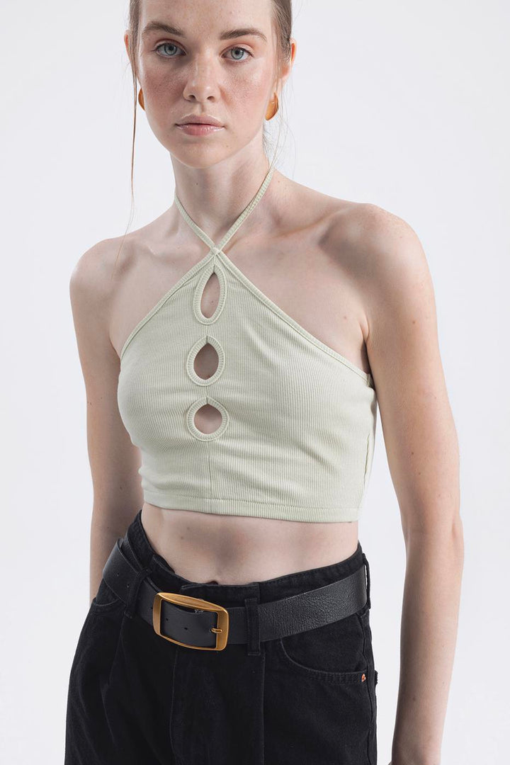 BSL Women Neck Tie Crop Top - Mérida