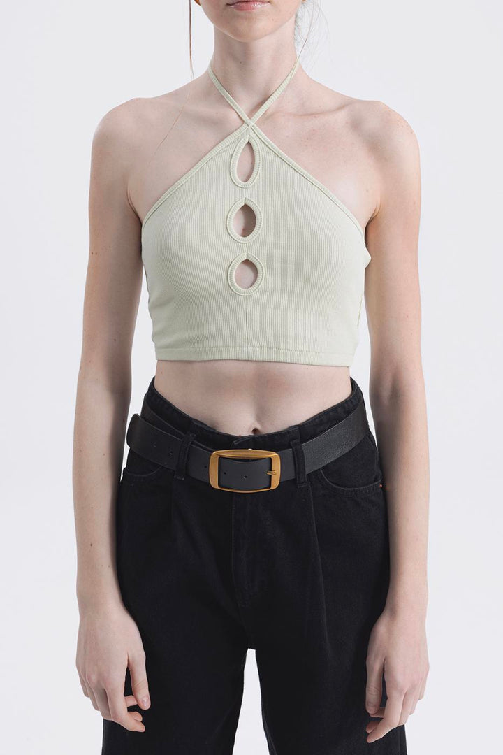 BSL Women Neck Tie Crop Top - Mérida