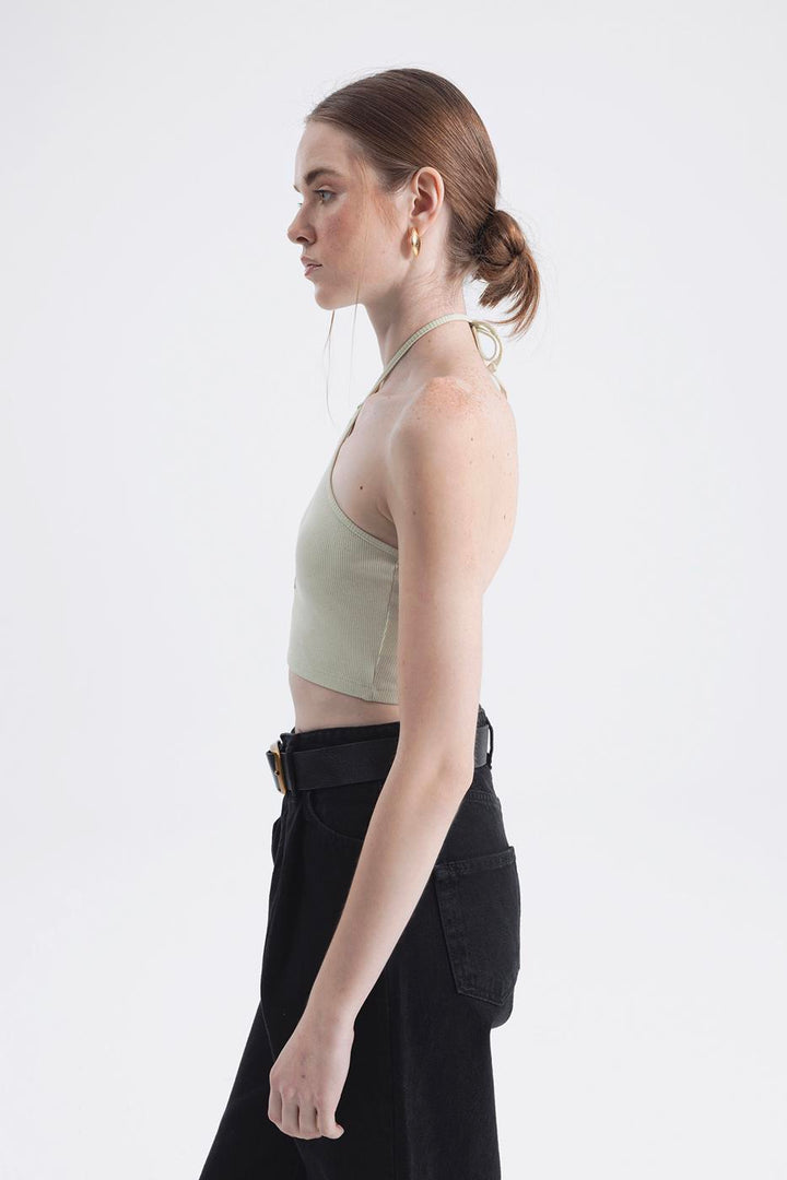 BSL Women Neck Tie Crop Top - Mérida
