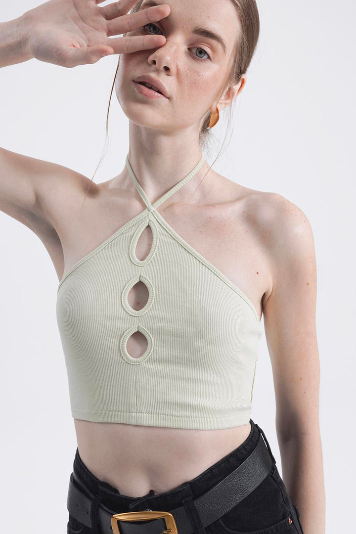 BSL Women Neck Tie Crop Top - Mérida