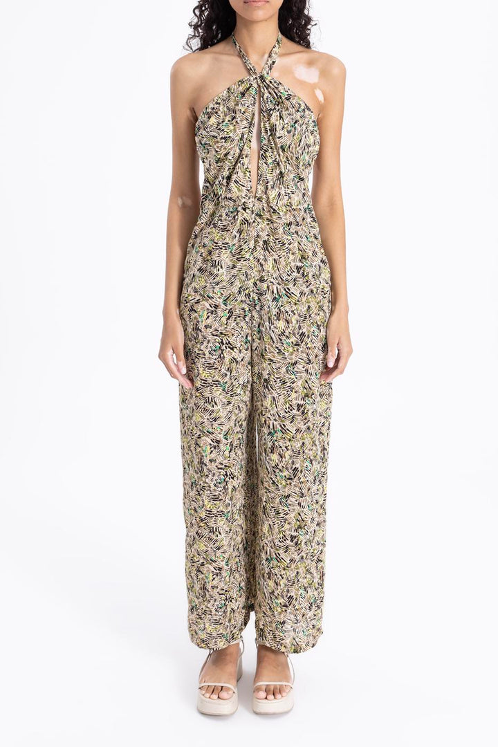BSL Women Neck Tie Jumpsuit - Sagunto