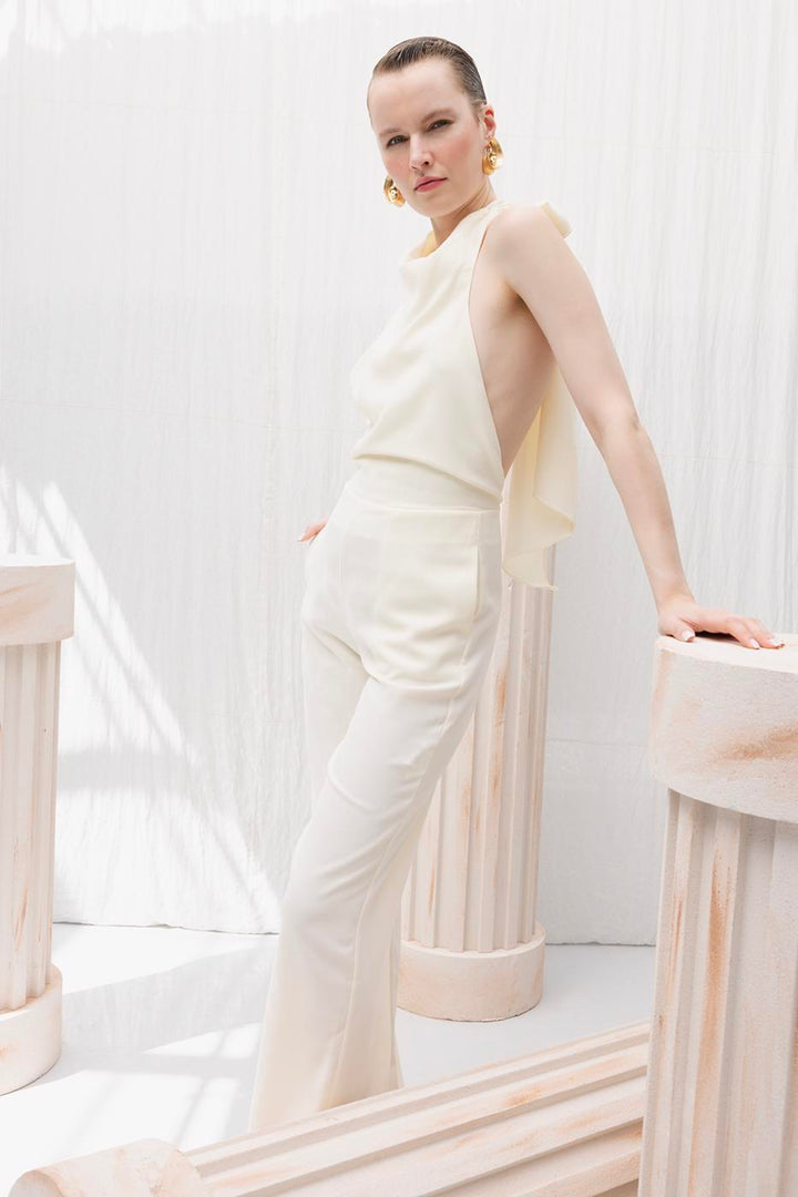 BSL Women Neck Tie Jumpsuit - Great Yarmouth