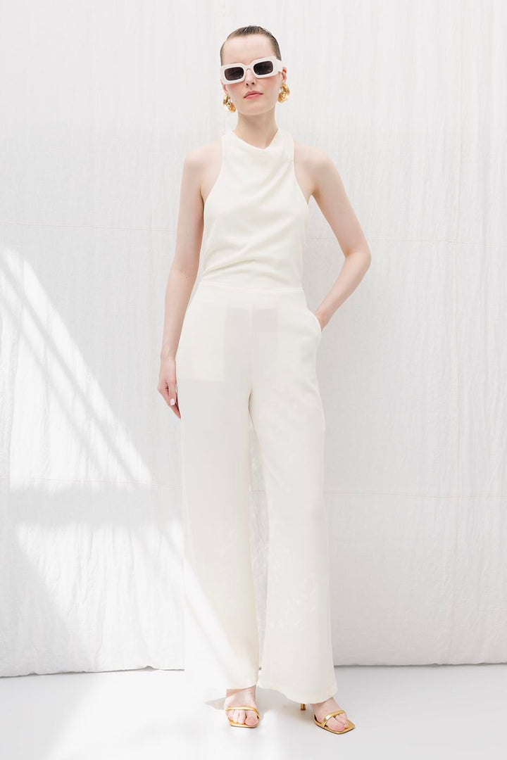 BSL Women Neck Tie Jumpsuit - Great Yarmouth