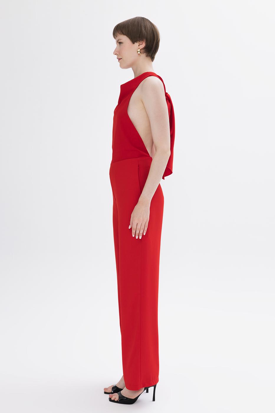 BSL Women Neck Tie Jumpsuit - Andújar