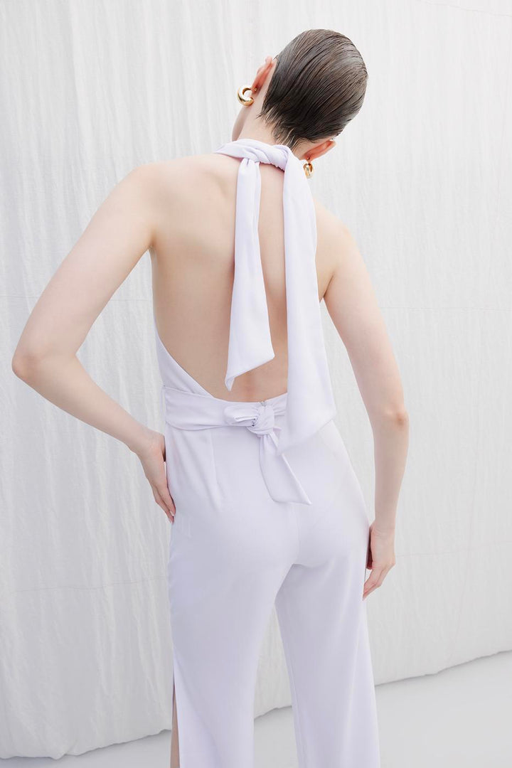 BSL Women Neck Tie Jumpsuit - Coyotepec