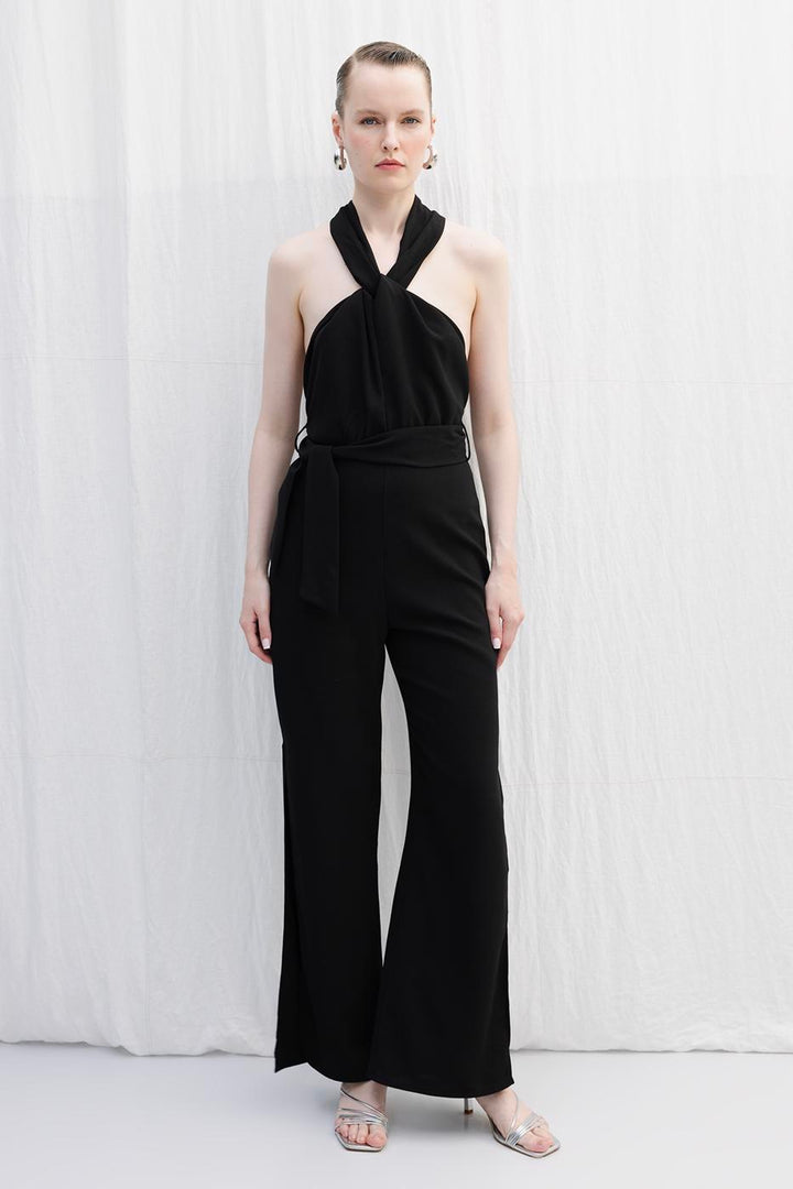 BSL Women Neck Tie Jumpsuit - Almería