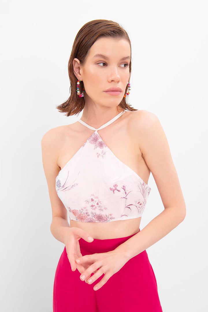 BSL Women Halter Neck Open Back Bustier - Barletta