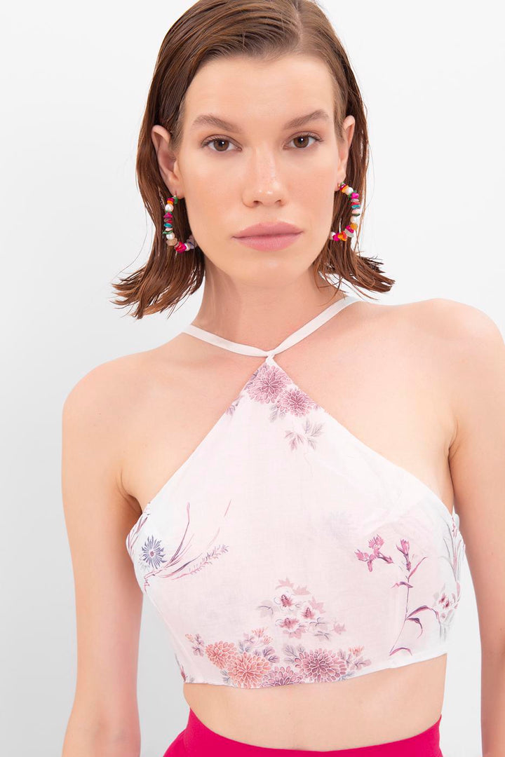 BSL Women Halter Neck Open Back Bustier - Barletta